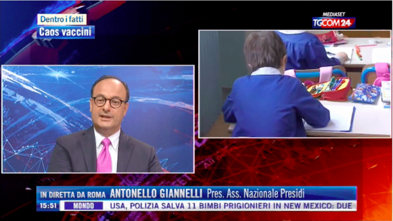 Rassegna stampa: TGCOM24 Dentro i fatti del 6 agosto ore 15,30 – Caos vaccini