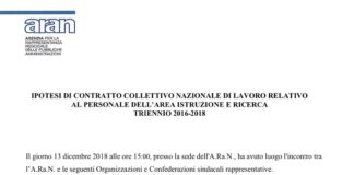 CCNL AREA ISTRUZIONE E RICERCA