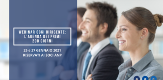 “Oggi dirigente: l’Agenda dei primi 200 giorni” – I webinar riservati ai neodirigenti soci ANP